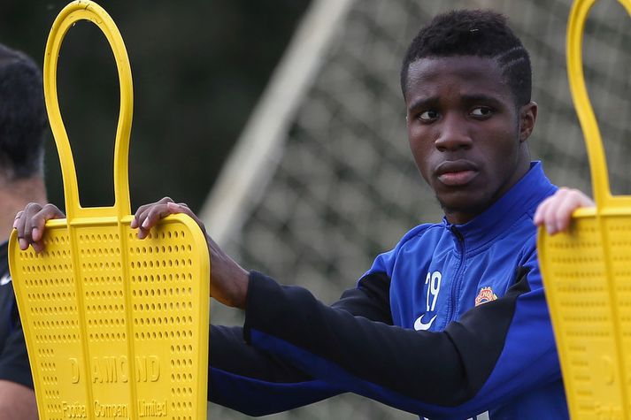 Wilfried Zaha á æfingu.