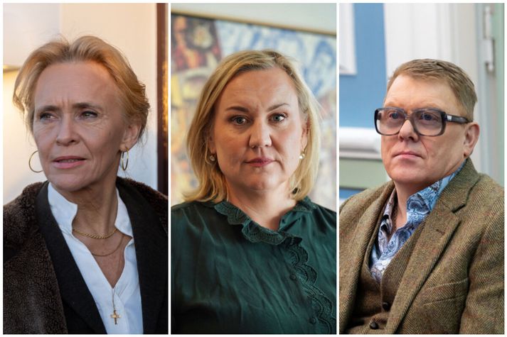 Þorgerður Katrín Gunnarsdóttir (t.v.) segir ekki satt að samband hennar og Þorbjargar Sigríðar Gunnlaugsdóttur sé stirt, líkt og Jón Gnarr heldur fram.
