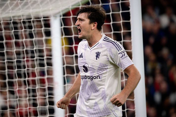 Harry Maguire var hetja Manchester United í dag