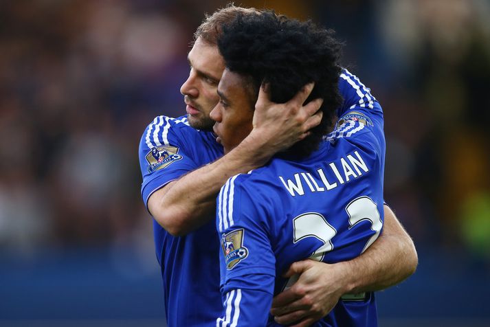 Branislav Ivanovic og Willian hjá Chelsea.