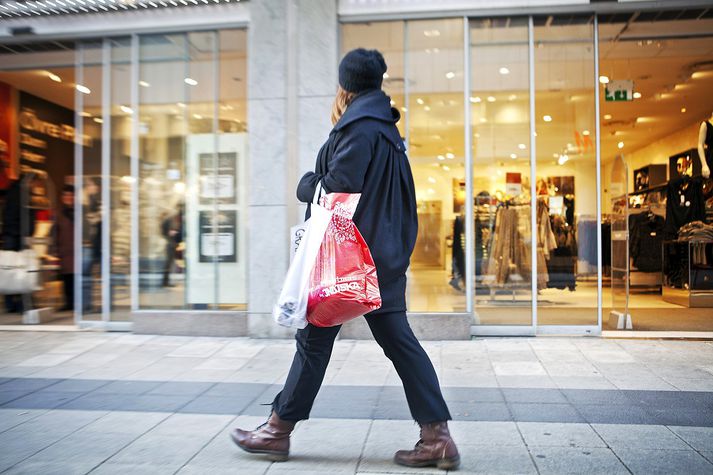 H&M er einn vinsælasti áfangastaður Íslendinga í verslunarferðum til útlanda. Frá verslun H&M í Stokkhólmi.