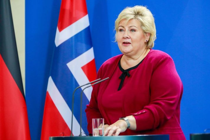 Erna Solberg er forsætisráðherra Noregs.