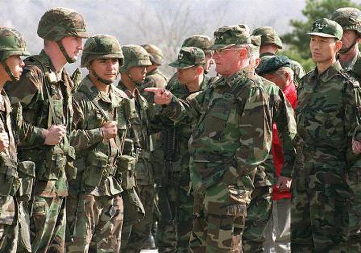 Bandarískir hermenn í Suður-Kóreu.