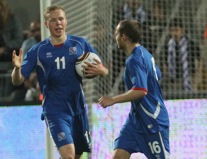 Kolbeinn Sigþórsson í leik með íslenska landsliðinu.
