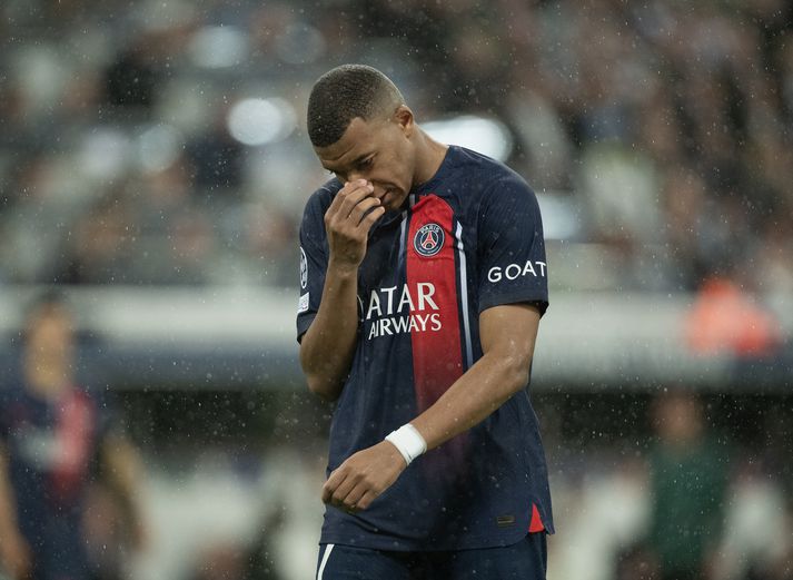 Kylian Mbappé átti ekki sinn besta leik í gær er PSG mætti Newcastle United í Meistaradeild Evrópu