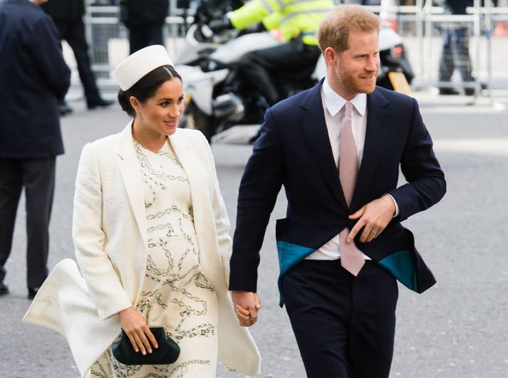 Meghan Markle og Harry Bretaprins gengu í hjónaband í fyrra. Þau tilkynntu nokkrum mánuðum síðar að von væri á þeirra fyrsta barni.