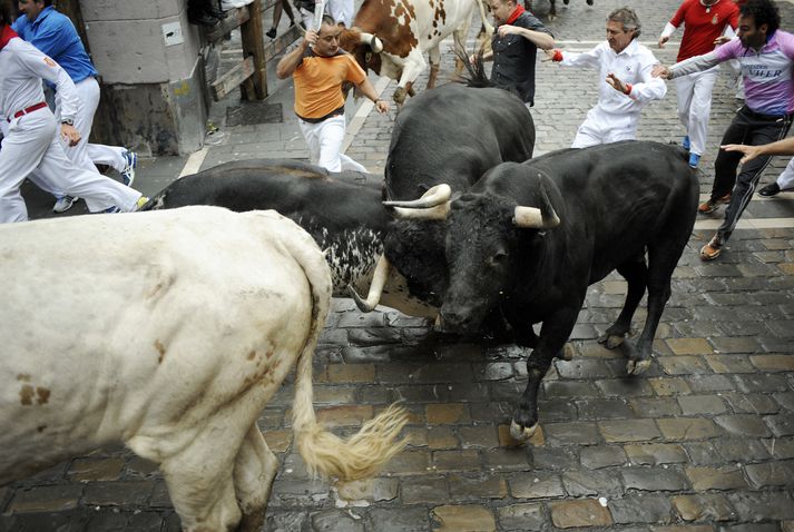 Mikill fjöldi sækir hátíðina á ári hverju til að verða vitni að eða taka þátt í nautahlupi.
