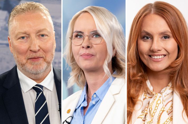 Orri Björnsson, oddviti Sjálfstæðisflokksins, Karolína Helga Símonardóttir, oddviti Viðreisnar og Hildur Rós Guðbjargardóttir, oddviti Samfylkingarinnar í Hafnarfirði.