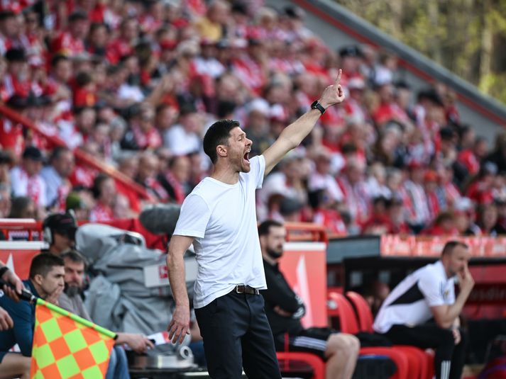 Xabi Alonso er að gera frábæra hluti með lið Bayer Leverkusen.