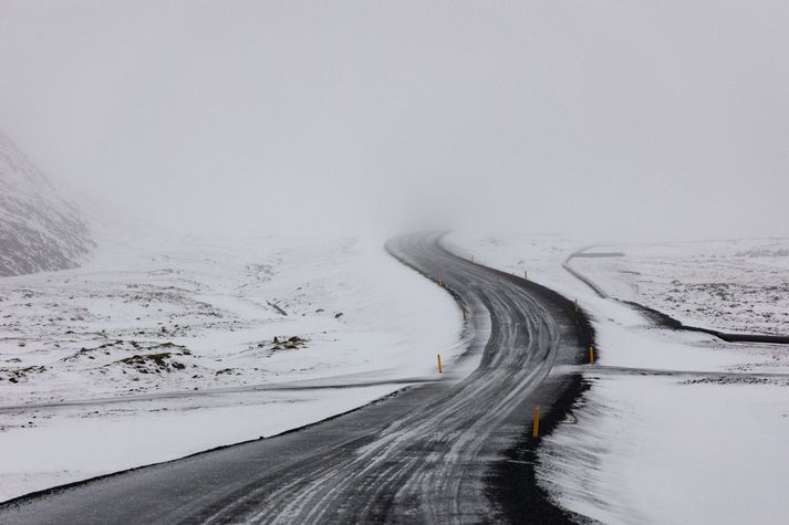 Vegurinn uppað Skíðaskálanum í Hveradölum. Myndin er úr safni.