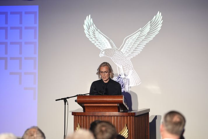 Guðrún Hafsteinsdóttir hélt peppfundi á Grand Hótel á laugardag.