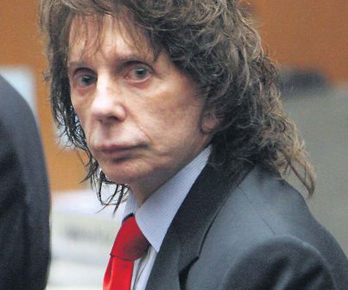 Phil Spector í réttarsal.