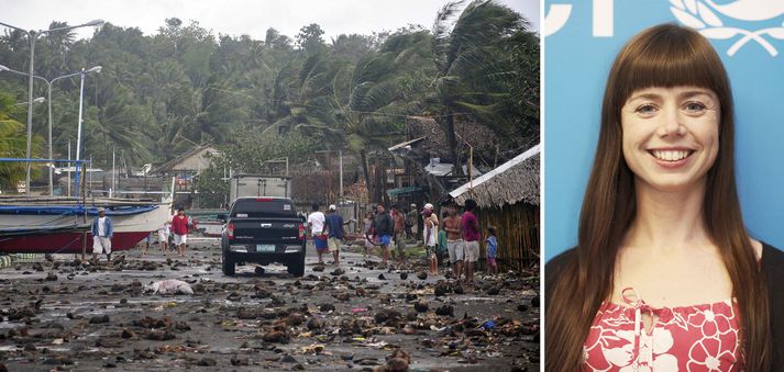 Hægt er að styrkja neyðarsöfnun UNICEF fyrir börn á Filippseyjum með því að senda sms-sið barn í númerið 1900 (við segjum það nítján, núll, núll) og gefa þannig 1.900 krónur,“ segir Sigríður Víðis.