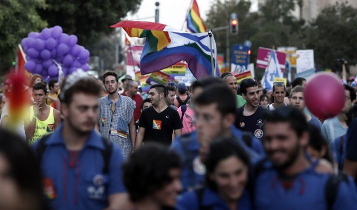 Úr Gay Pride göngunni í Jerúsalem í fyrra.