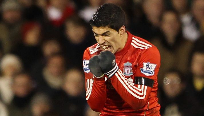 Luis Suarez í leiknum í gær.
