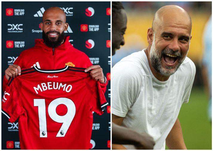 Bryan Mbeumo spilar númer nítján hjá Manchester United á næstu leiktíð en yfirmenn Pep Guardiola hjá Manchester City græða líka á kaupum nágranna sinna.