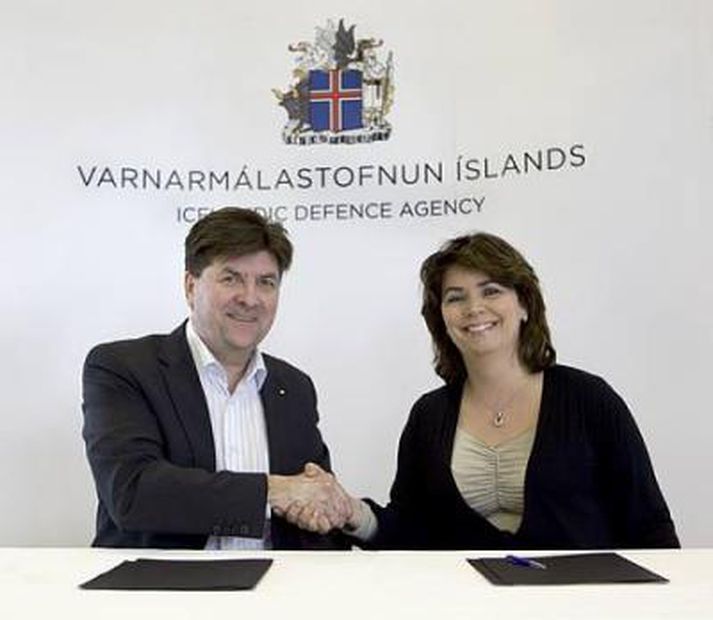 Haraldur Johannessen ríkislögreglustjóri og Ellisif Tinna Víðisdóttir forstjóri Varnarmálastofnunar.