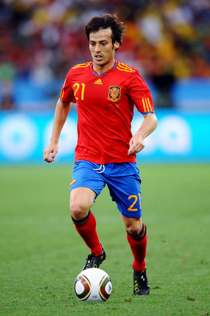 David Silva í leik með spænska landsliðinu á HM.