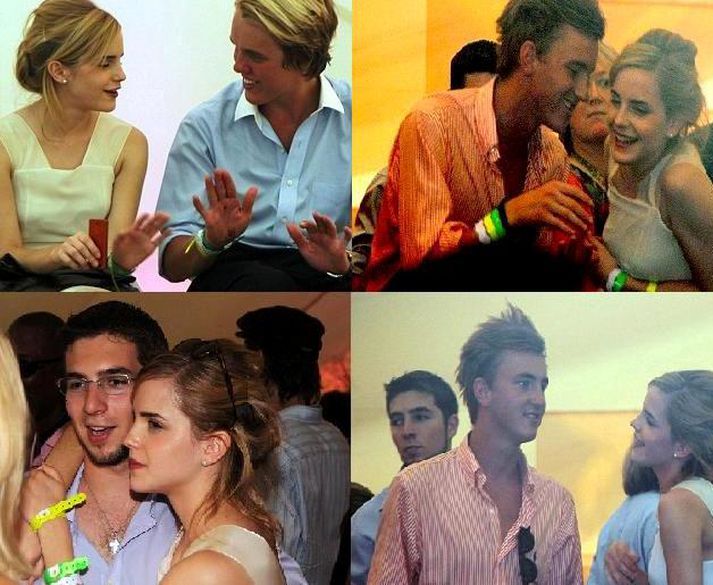 Emma Watson gerði sér dælt við unga herramenn á pólómóti í gær.