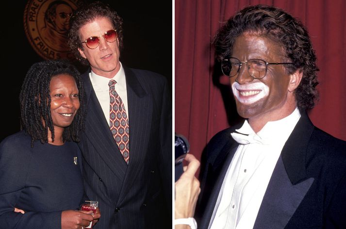 Ted Danson ákvað að ráðast á garðinn þar sem hann er hæstur og mála sig með „blackface“ þegar hann grillaði þáverandi kærustu sína, Whoopi Goldberg, á Friars-klúbbnum haustið 1993.