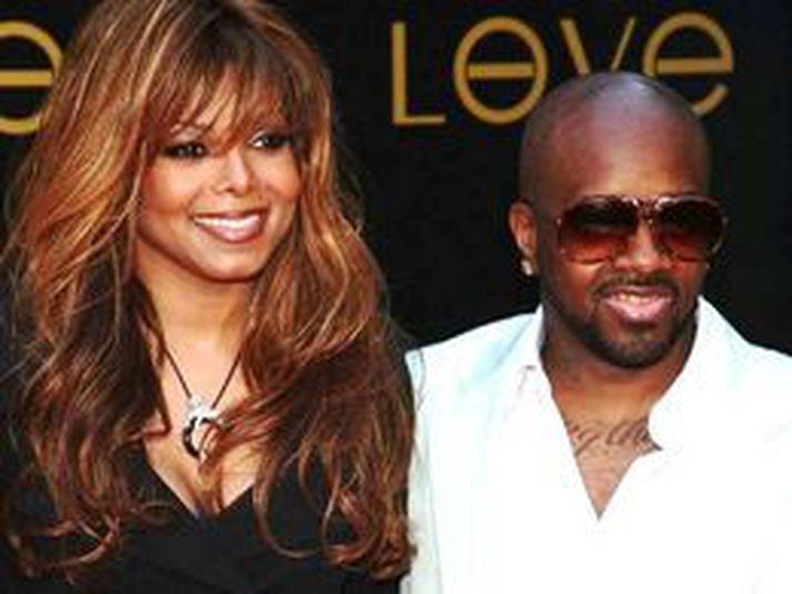 Janet Jackson og kærasti hennar Jermaine Dupri.