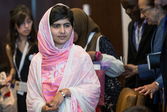 Malala Yousafza ávarpaði allsherjarþing Sameinuðu þjóðanna í dag.