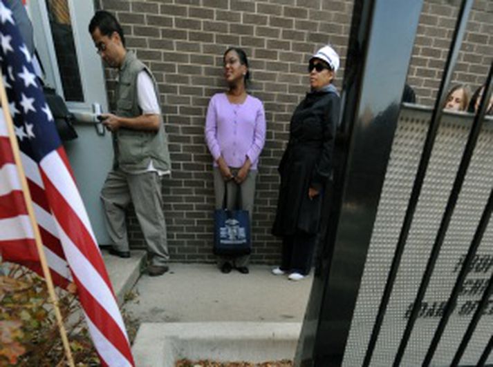 Kosið er i Bandaríkjunum í dag.