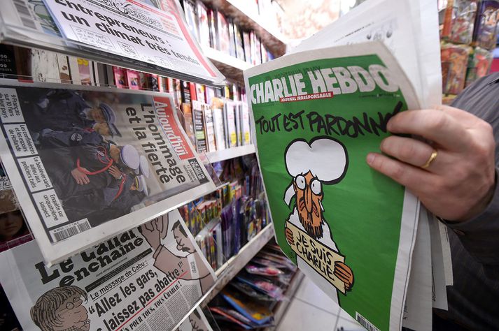 Venjuleg útgáfa Charlie Hebdo er um 60 þúsund eintök.