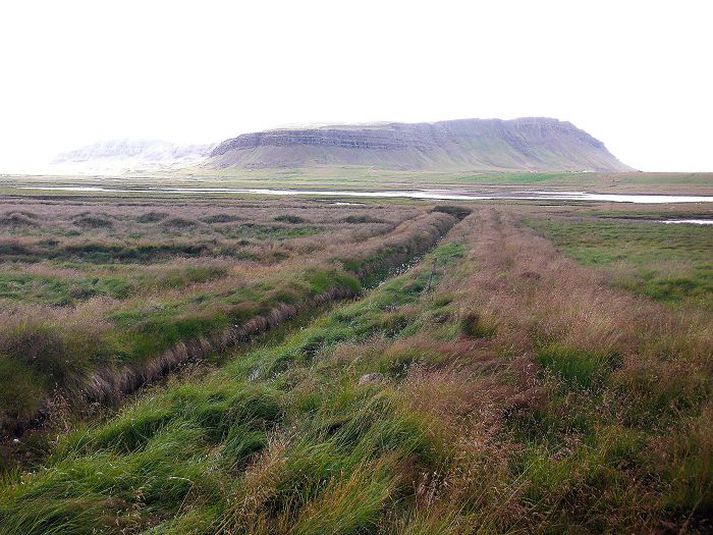 Framræst land Landið grær með tímanum en skilvirkasta aðferðin er að fylla skurðina aftur í heild sinni.