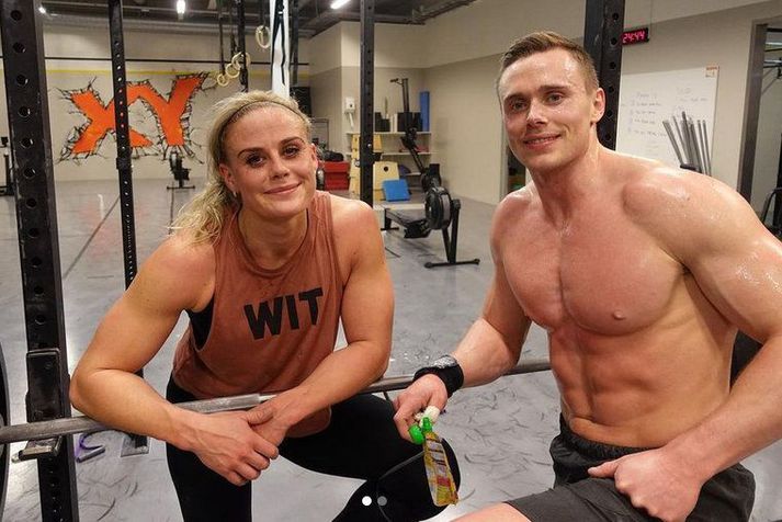 Sara Sigmundsdóttir og Björgvin Karl Guðmundsson eru miklir félagar.