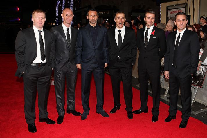 David Beckham, Paul Scholes, Nicky Butt, Phil Neville, Gary Neville og Ryan Giggs