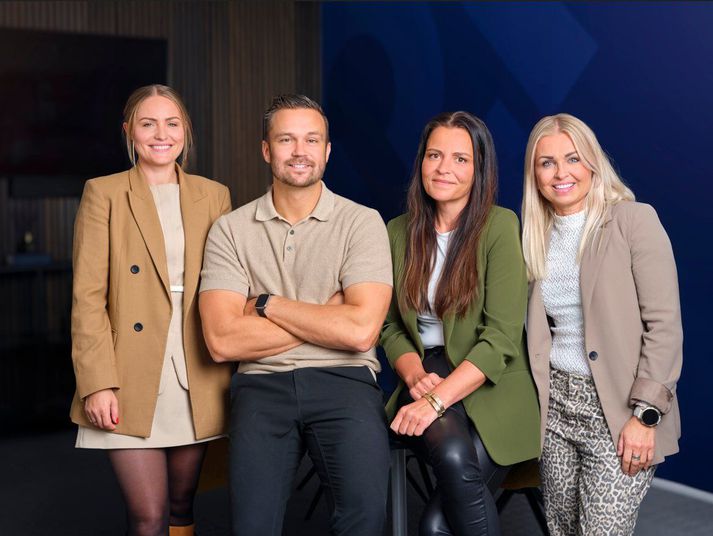 Frá vinstri: Alexandra Ósk Sigurjónsdóttir Jensen (Playable), Andreas Fabricius (Playable), Eva Þorsteinsdóttir (Sahara), Þyrí Dröfn Konráðsdóttir (Olís)