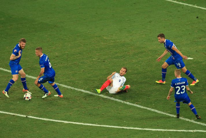 Harry Kane í leiknum fræga á móti Íslandi á EM 2016.