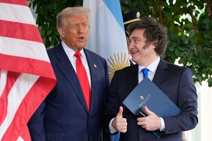 Donald Trump og Javier Milei, forsetar Bandaríkjanna og Argentínu.