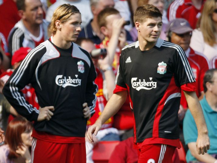 Fernando Torres og Steven Gerrard.