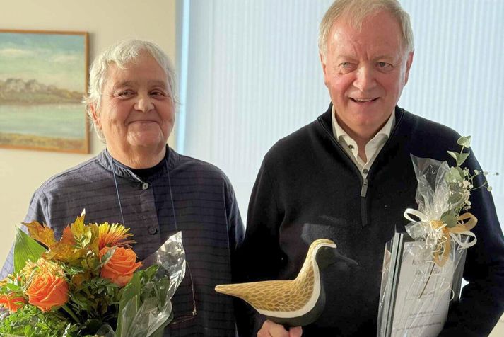 Inga Lára Baldvinsdóttir og Magnús Karel Hannesson hlutu menningarviðurkenningu Árborgar í ár.