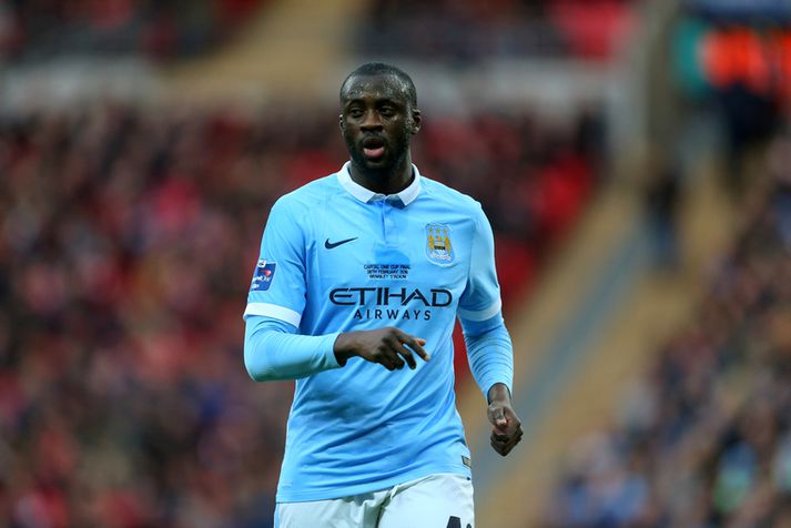 Yaya Toure í búningi City.