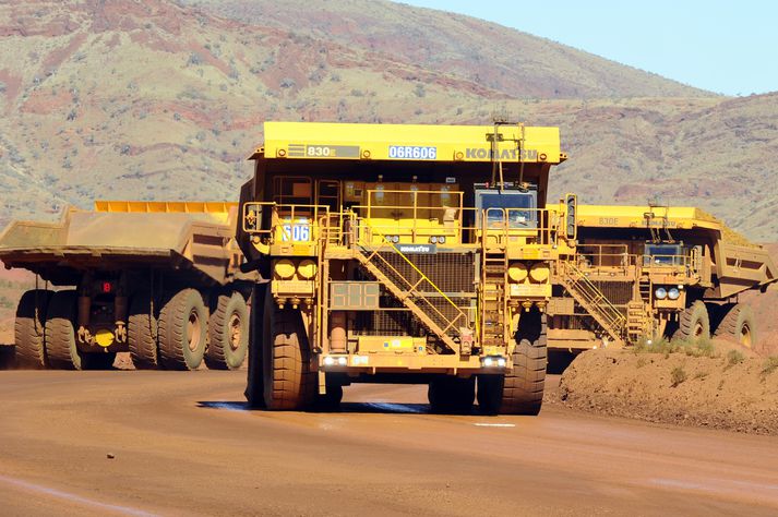 Frá námugreftri Rio Tinto á Tilbara svæðinu.