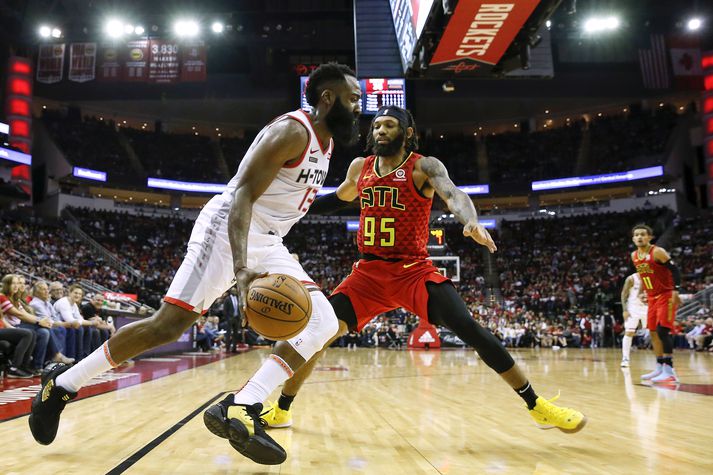 Harden skoraði 60 stig á 31 mínútu gegn Atlanta.