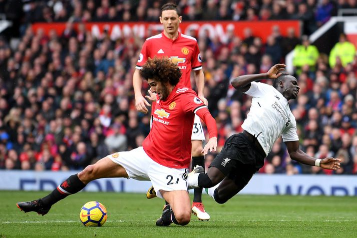 Marouane Fellaini í leik með Manchetser United á móti Liverpool.