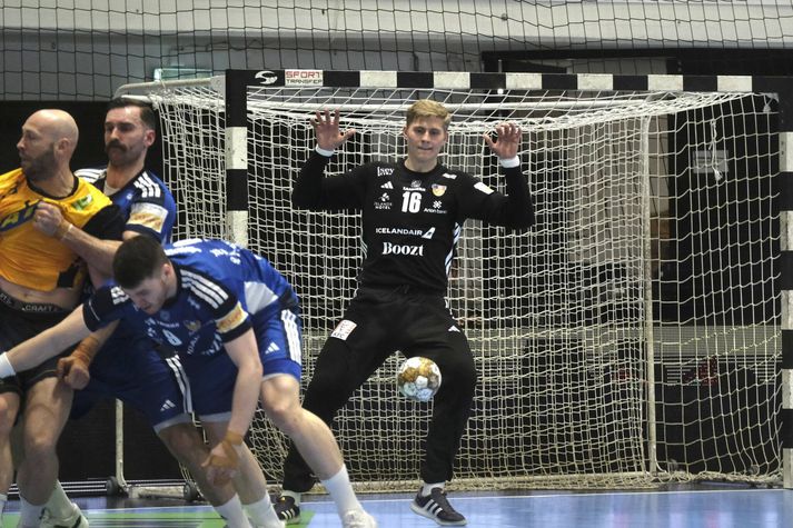 Viktor Gísli Hallgrímsson varði 35 prósent þeirra skota sem hann fékk á sig í leiknum í dag.