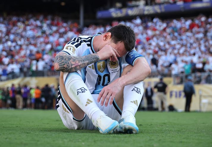 Lionel Messi tókst ekki að bæta öðrum heimsmeistaratitli á glæsta ferilskrá sína.