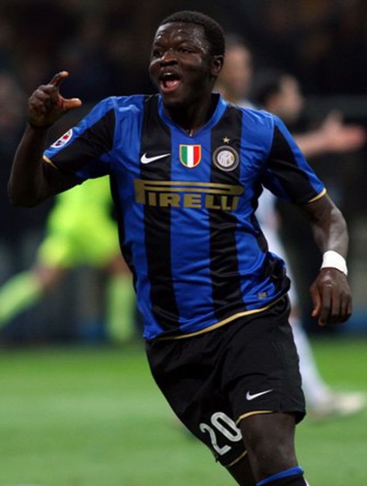 Sulley Muntari skoraði fyrir Inter í dag