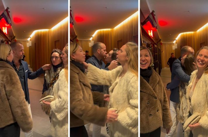 Gleðin var við völd á Kringlukránni í hádeginu.