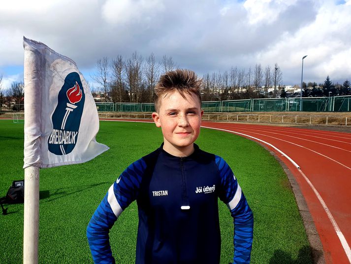 Tristan Máni Orrason, 13 ára fótboltasnillingur í Kópavogi