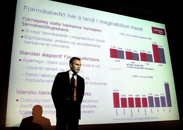 Farið yfir málið Ingólfur Bender, forstöðumaður Geiningar Glitnis, fjallar um „bankakrísuna“.