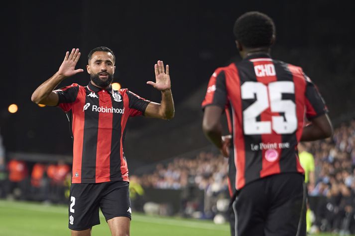Ali Abdi þurfti frá að hverfa og verður ekki með OGC Nice í úrslitaleiknum í kvöld. 