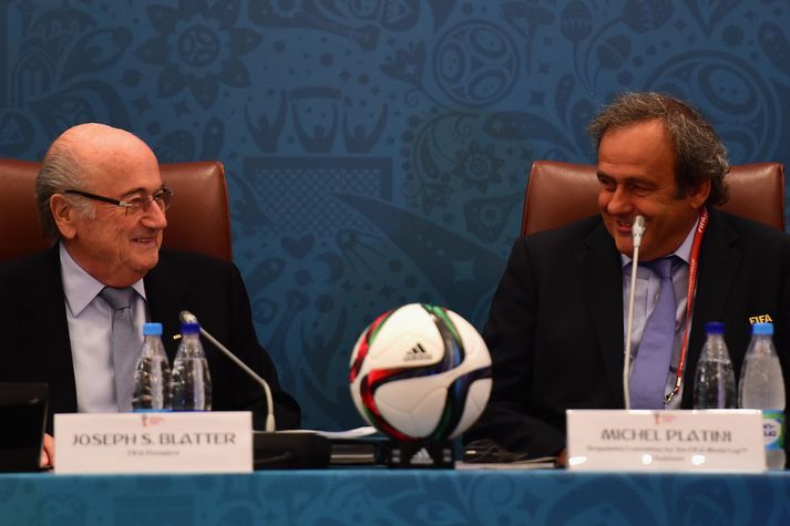 Sepp Blatter og Michel Platini.