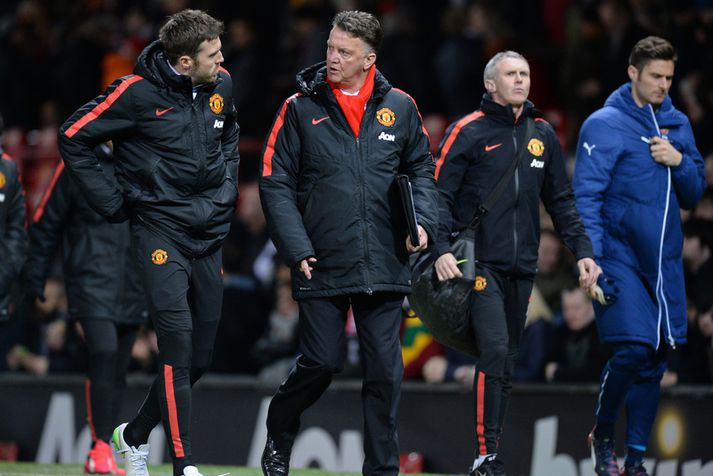 Michael Carrick og Louis van Gaal.