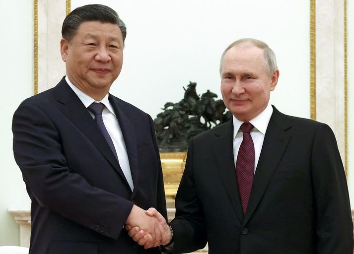 Xi Jinping Vladimír Pútín, forsetar Kína og Rússlands.